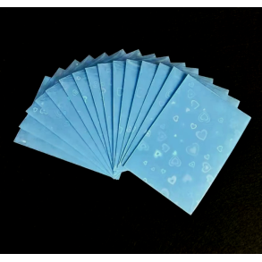 Kawaii sleeves - Holo hjerter - Bl�