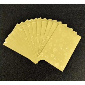 Kawaii sleeves - Holo hjerter - Gul
