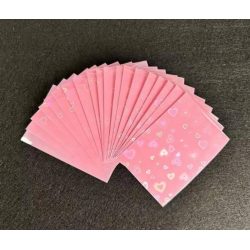 Kawaii sleeves - Holo hjerter - Rosa
